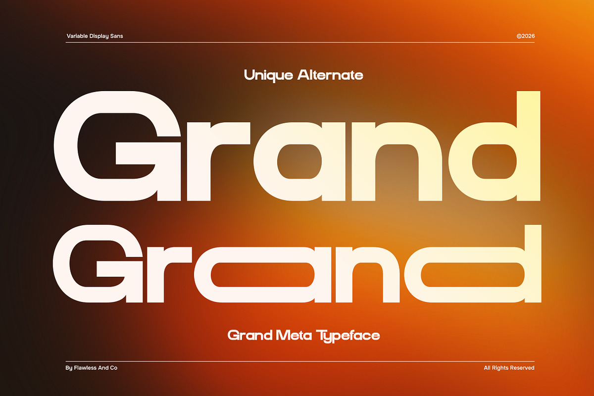Grand Meta - Width Sans Serif Font, a Sans Serif Font by Flawless And Co (Photo 5 of 10)