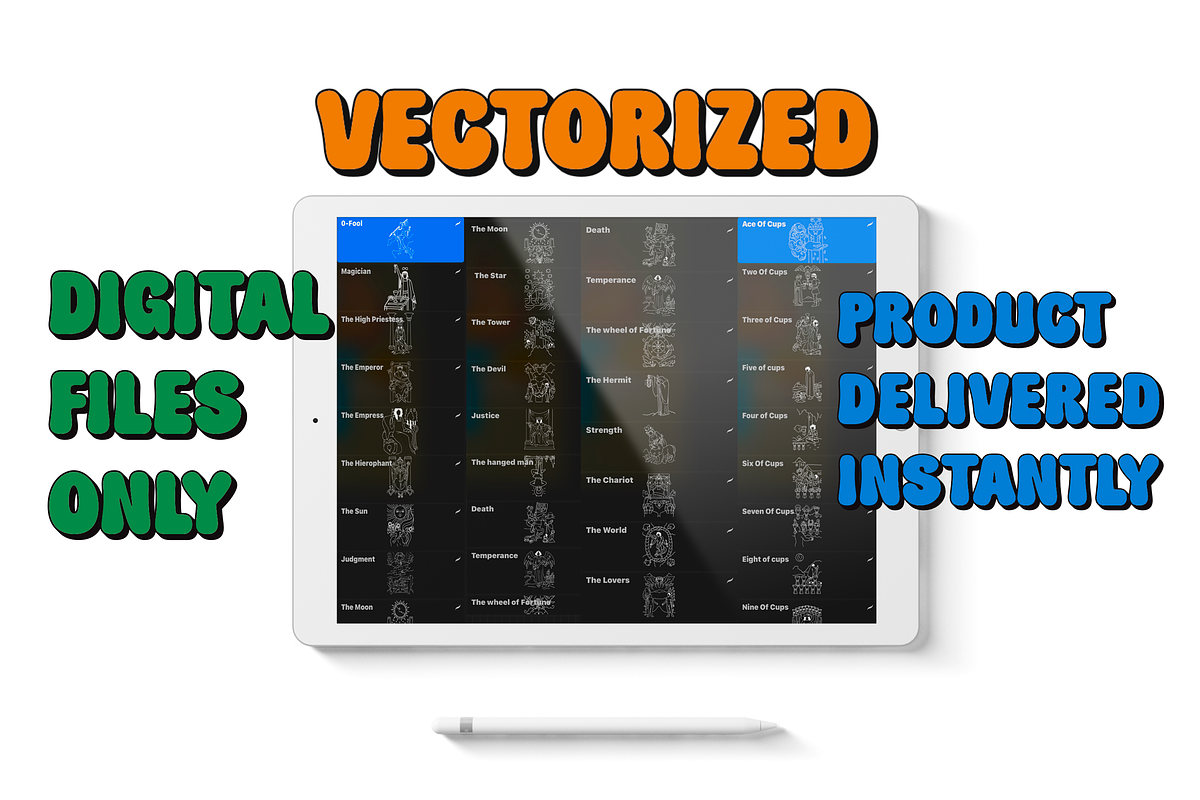 Vectorized Tarot Procreate Brushset, a Brush Add-On by Jakayla Digital Co (Photo 5 of 8)