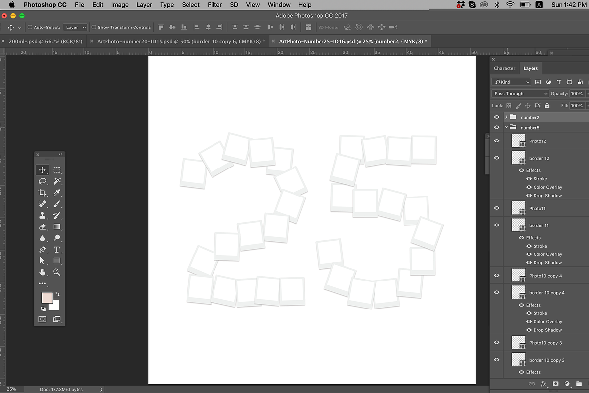 Number 25 Photo Collage id16, a Stationery Template by AIW SOLUTIONS