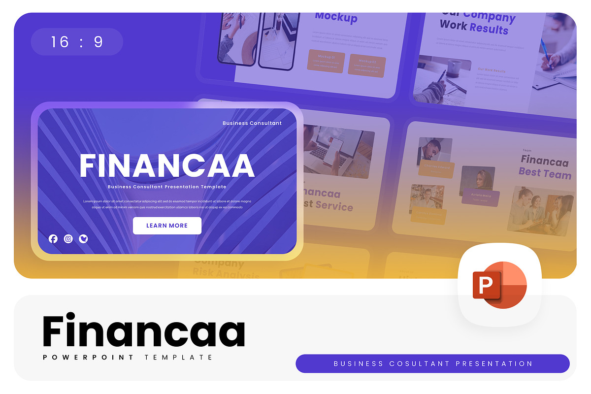 Financaa - Consultant PowerPoint, a Presentation Template by Ermedia Studio (Photo 1 of 8)