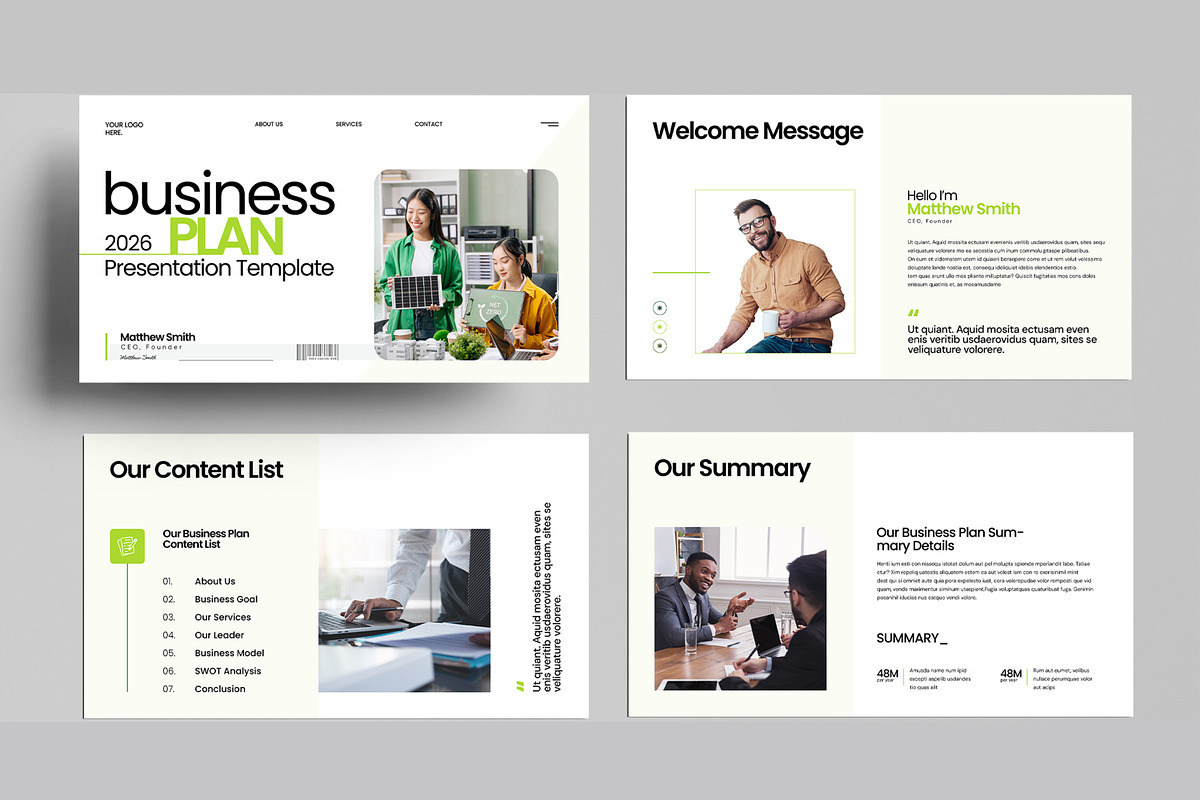Business Plan Presentation Template, a Flyer Template by MightyDesign (Photo 2 of 8)