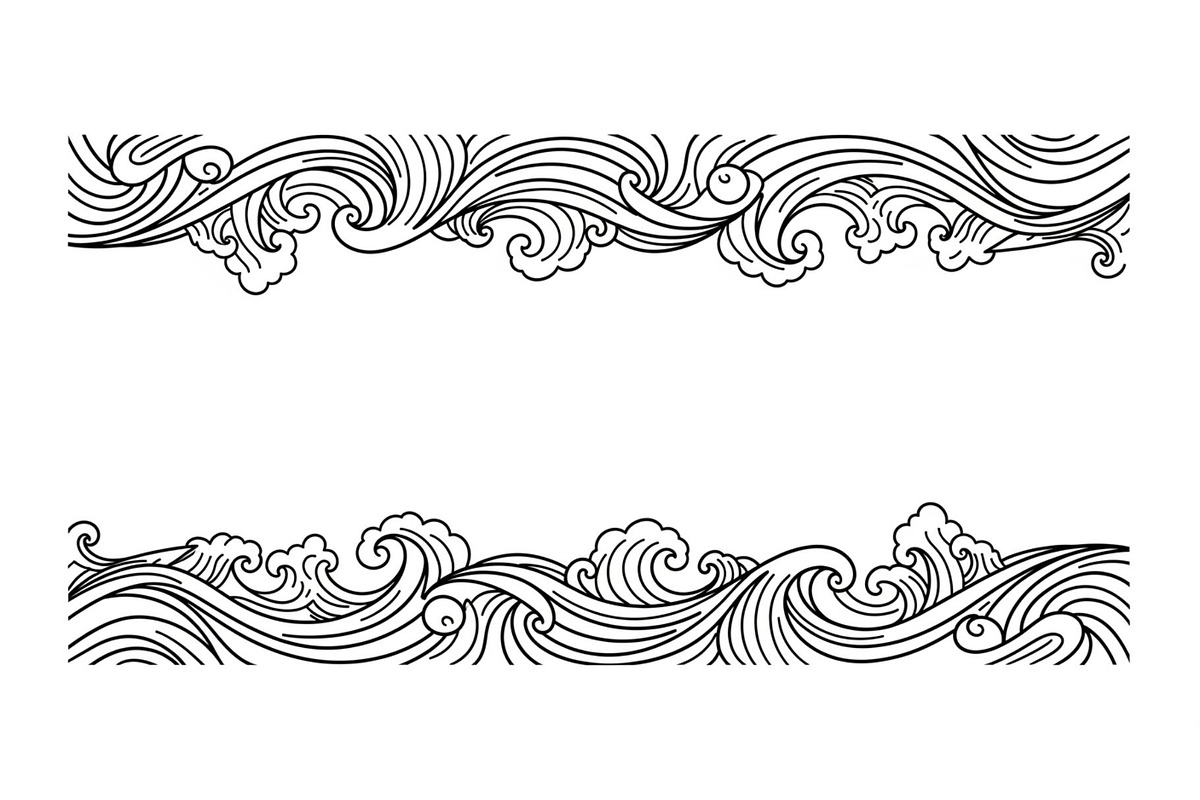 Vintage Wave Ornament Frame Bundle, an Illustration by Designer_Momina (Photo 10 of 51)