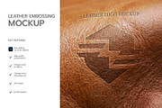 Leather Emboss Logo Mockup Set, an Advertising Mockup by graphypix (Thumbnail 3 of 7)