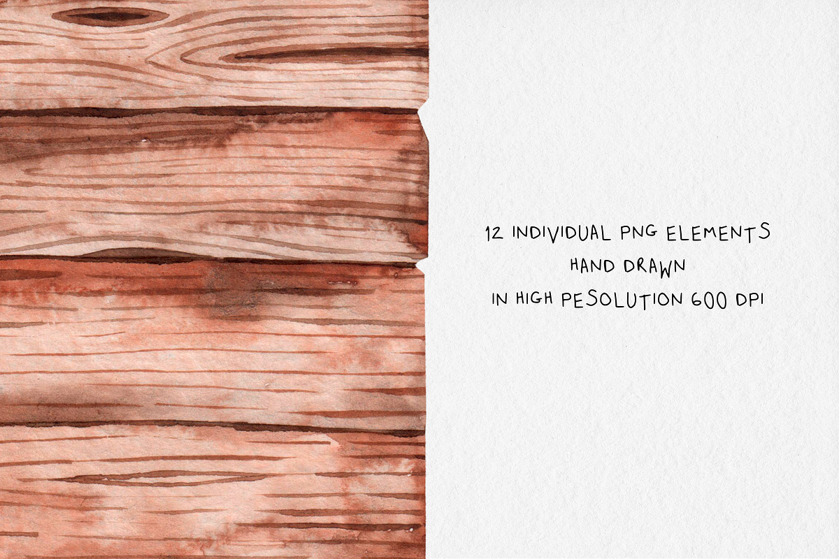 Watercolor Wooden Signs Clipart, a Texture Illustration by MilanaDesignShop (Photo 4 of 4)