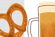 Beer Festival Clipart collection, a Food Illustration by ViktoriaLapshyna (Thumbnail 3 of 6)