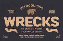 Wrecks - Vintage Font