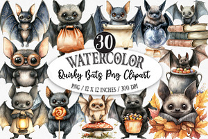Quirky Bats Png Clipart, an Illustration by Designking