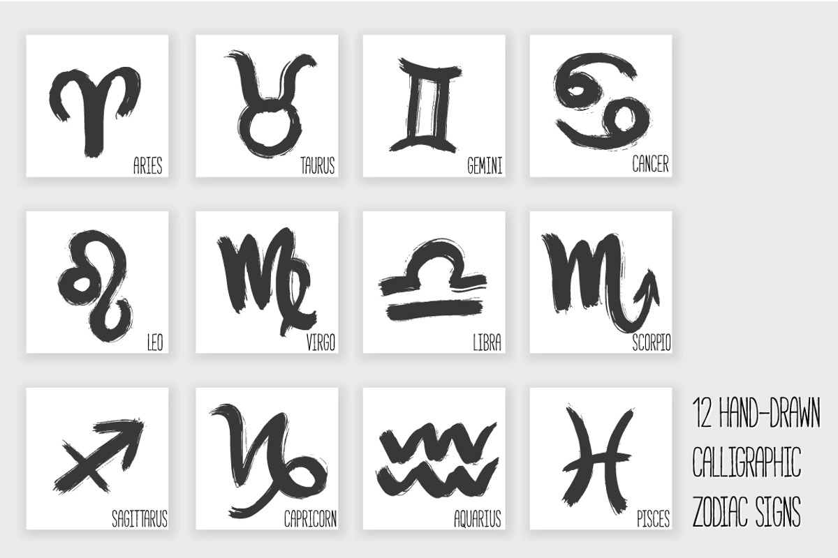 Calligraphic zodiac signs, an Icon by Hala (Photo 1 of 4)