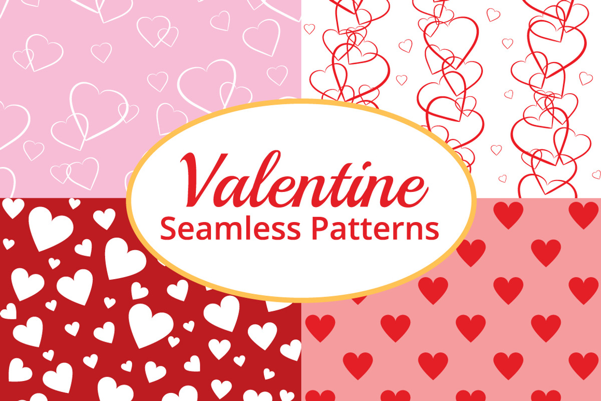 Seamless Valentines Hearts Patterns, a Pattern Graphic by Sveta Aho