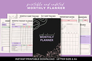 Elegant Monthly Planner, a Templates & Theme by Elegant_Studio44 (Thumbnail 1 of 8)