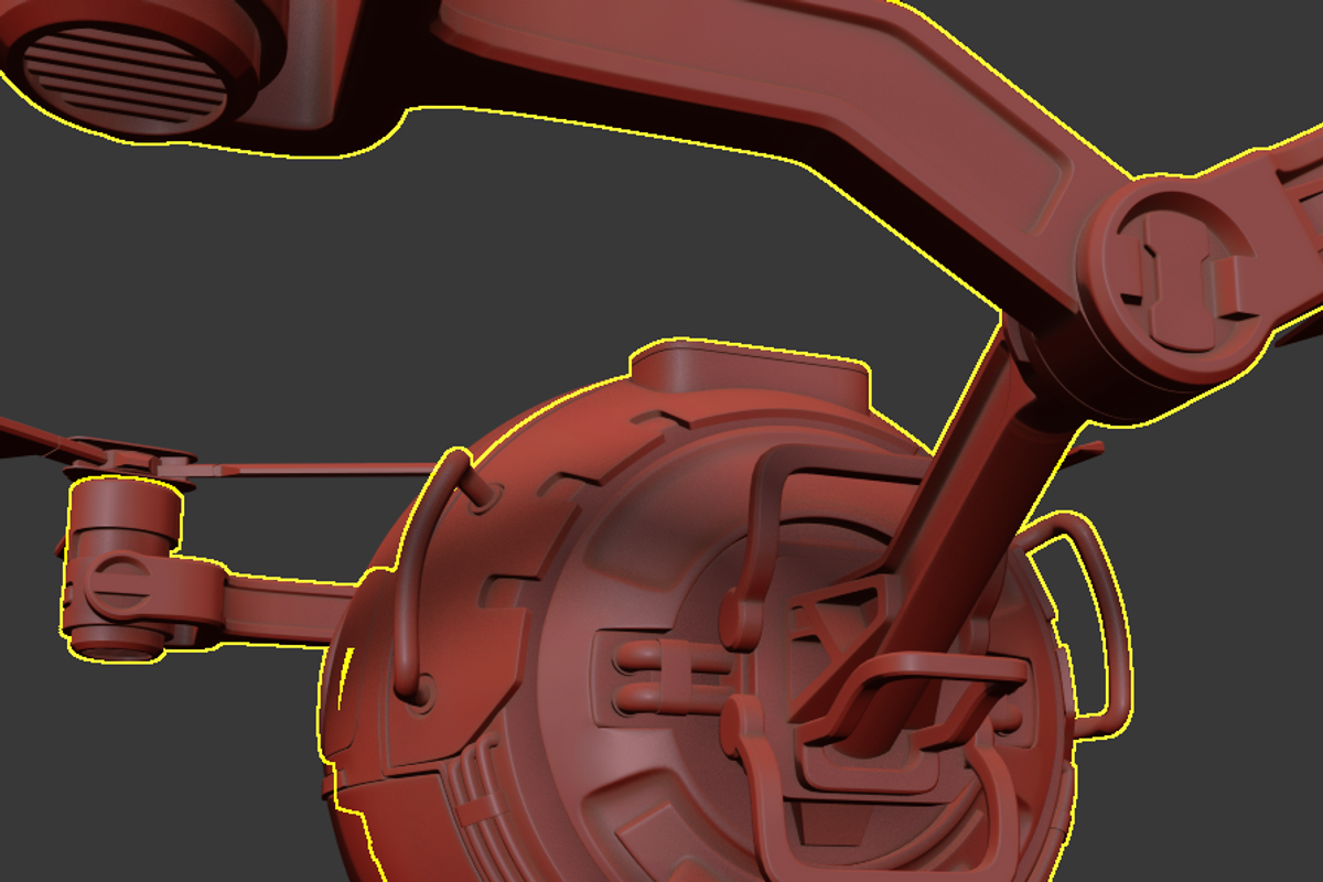 Sci Fi QuadCopter 3d model vray, a Cars & Vehicle 3D Model by konstantin.ermolaev (Photo 6 of 7)