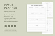 Event Planner Pages Set V-08, a Stationery Template by shahsoft (Thumbnail 1 of 3)