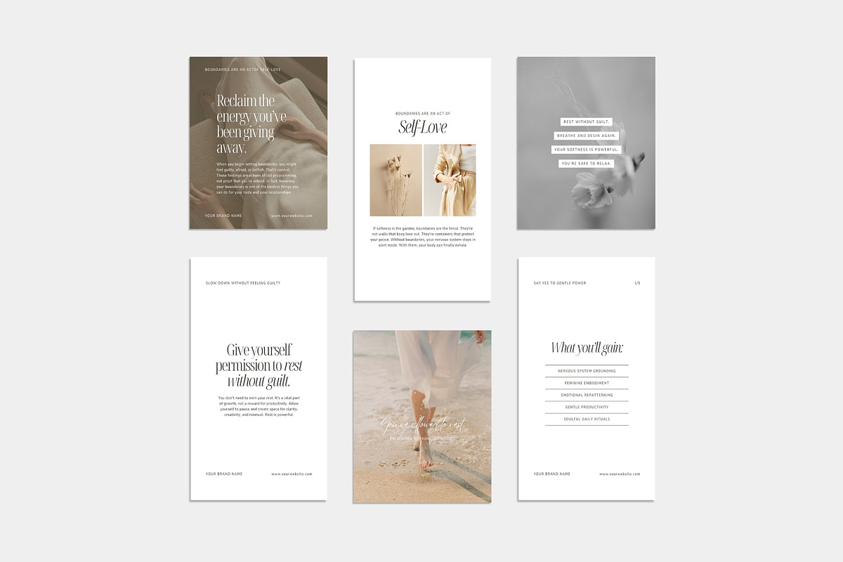 Neutral Social Media Canva Templates, a Social Media Template by DESIGN BY nube (Photo 5 of 10)