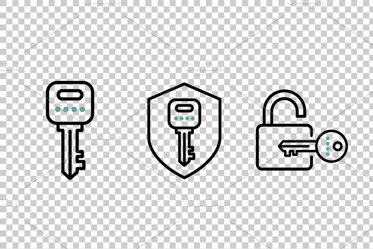 Key Security Access Vector Icon Set, an Object Graphic by Artonix (Photo 3 of 3)