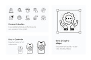 Support and Service Icon Set, an Outline Icon by Prosymbols (Thumbnail 3 of 5)