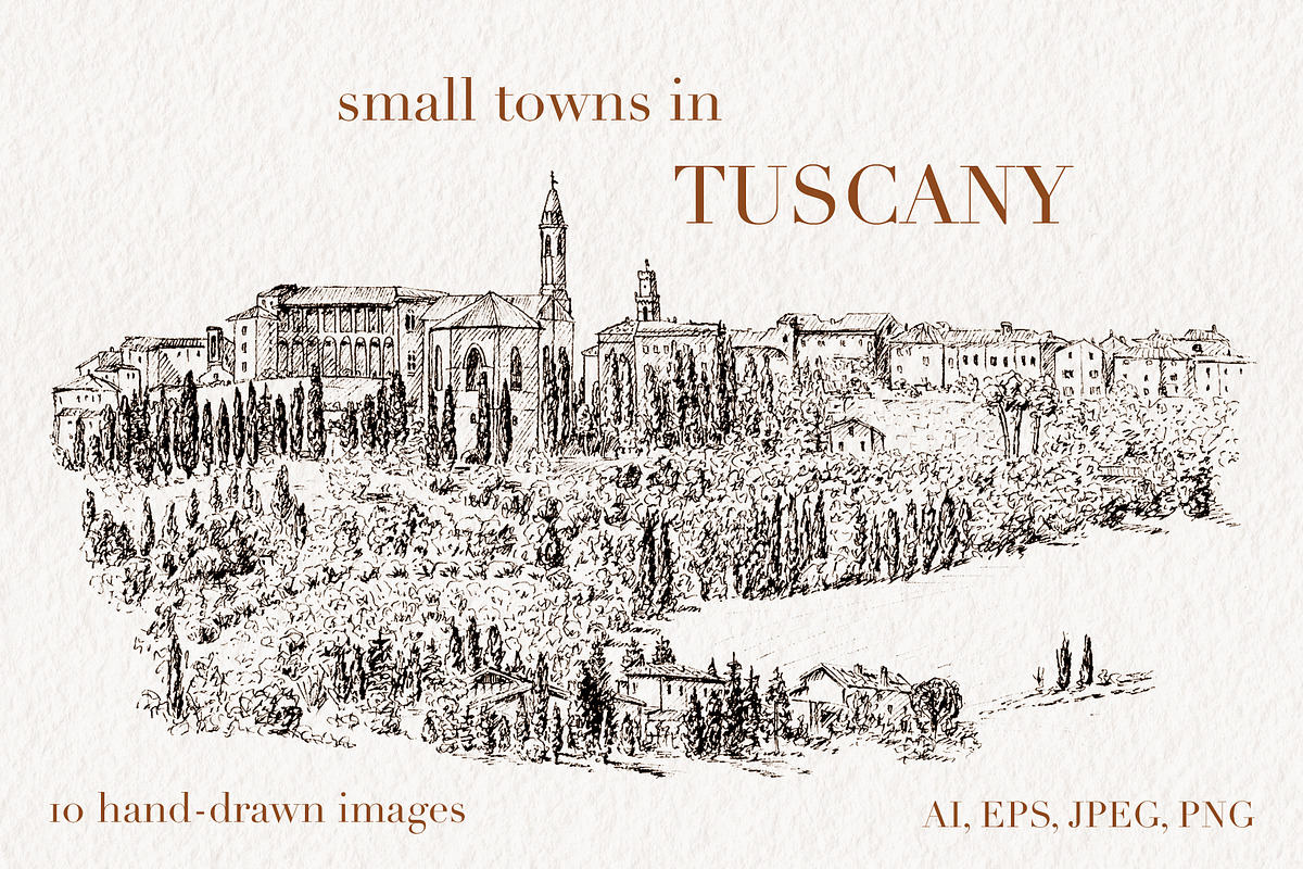 Set of small towns in Tuscany, an Illustration by Everilda (Photo 1 of 4)