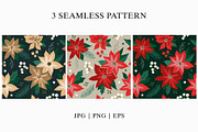 Poinsettia Pattern, a Pattern Graphic by ms Julia Nova (Thumbnail 2 of 6)