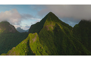 Lush tropical island mountains, a Nature Photo by Goinyk