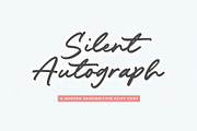 Silent Autograph Font, a Script Font by Timurtype (Thumbnail 1 of 7)