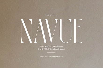 Navue - Beauty Sans, a Sans Serif Font by Tammami