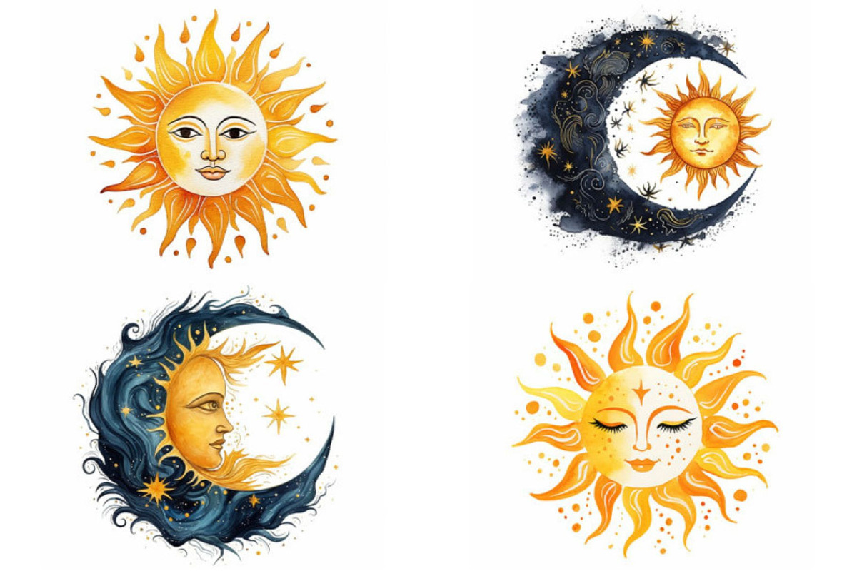 Celestial Sun & Moon, a Seasonal Illustration by artsy-fartsy (Photo 3 of 5)