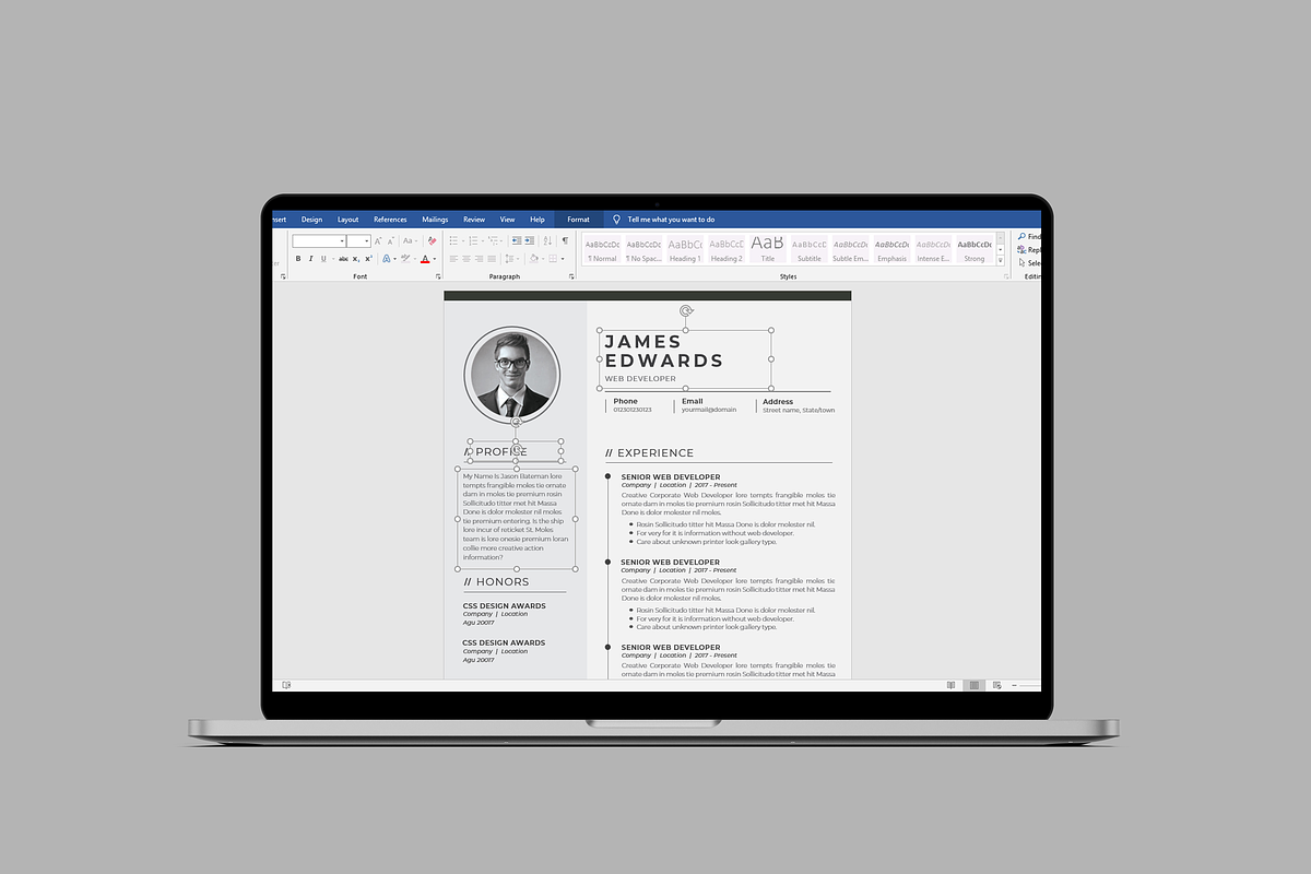 Resume Template / CV, a Resume Template by UX-group (Photo 5 of 5)