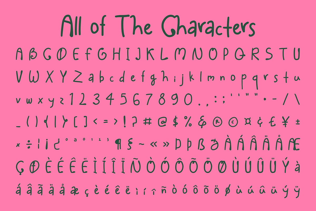 CS Darlene – Bad Handwritten Font, a Handwritten Font by Craft Supply Co. (Photo 8 of 8)