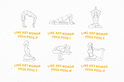 Woman Yoga Poses Illustration Set, an Object Illustration by peterdraw (Thumbnail 5 of 6)