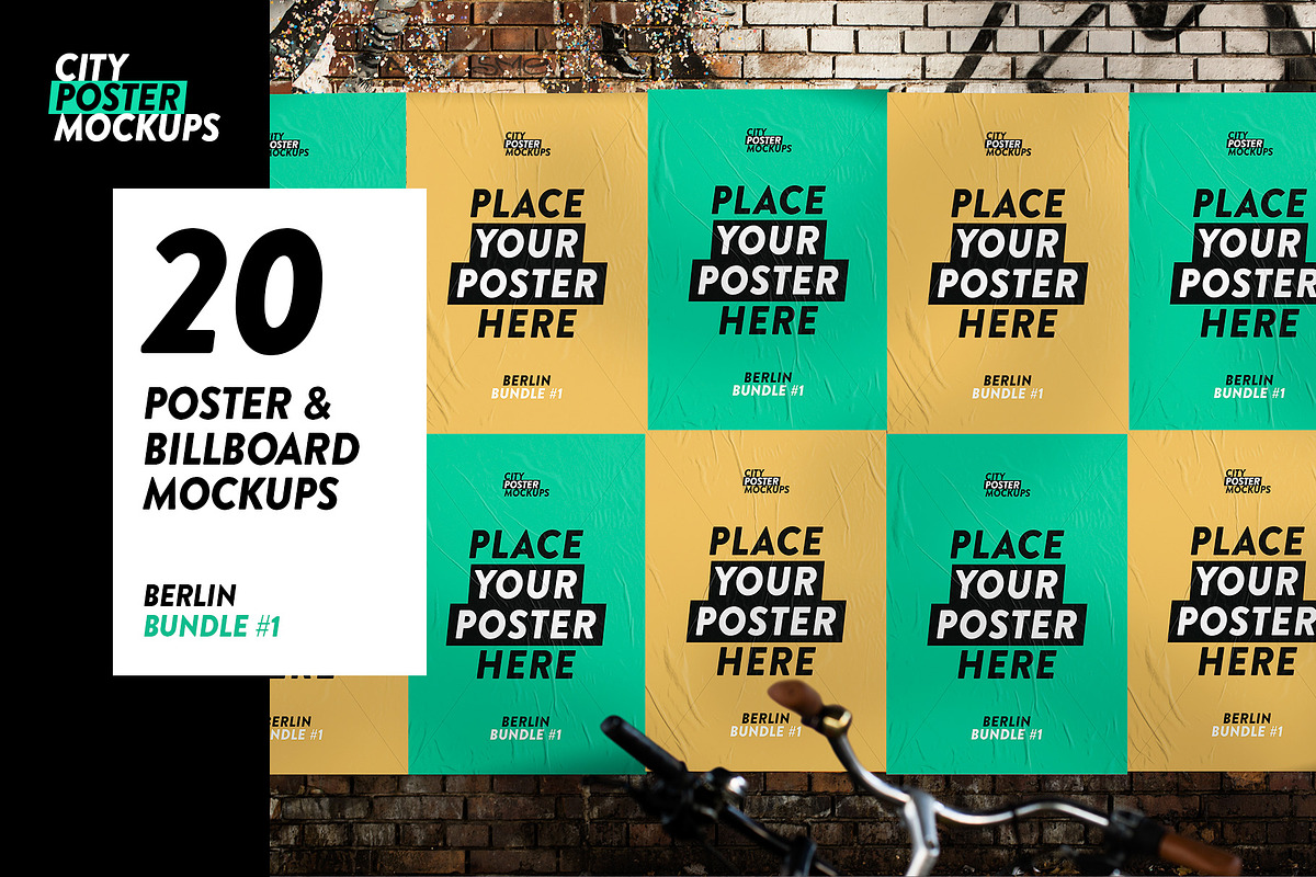 City Poster Mockup Bundle #1, a Print Template by City Poster Mockups (Photo 1 of 19)
