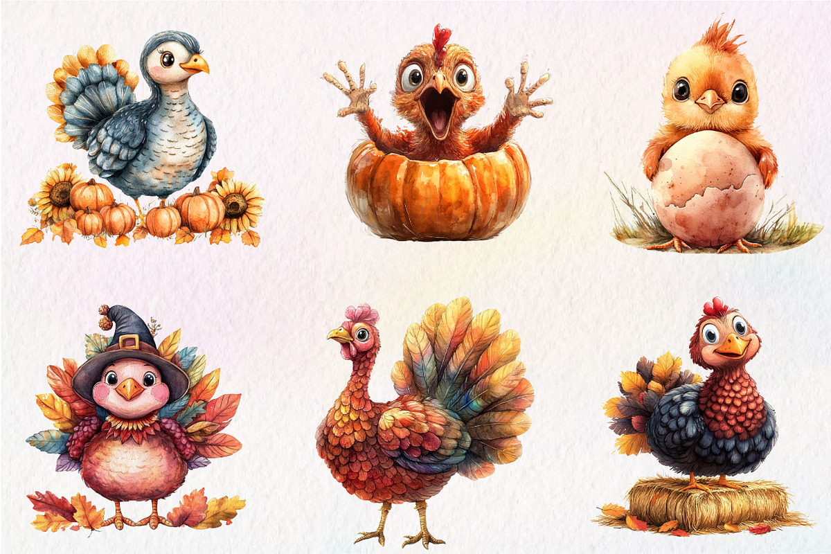 Thanksgiving Turkey Clipart, an Illustration by CreationArt (Photo 9 of 9)