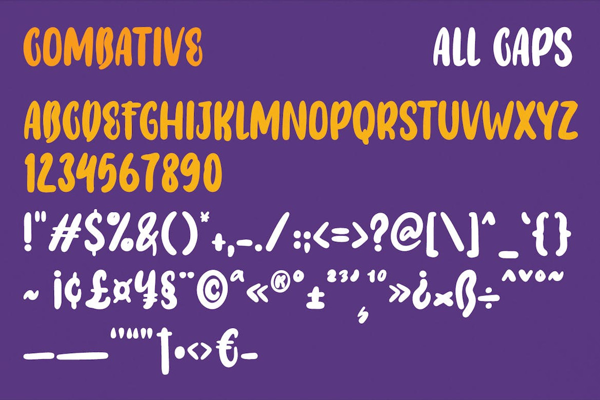 Combative - Versatile Display Font, a Sans Serif Font by CreateBigSupply (Photo 4 of 5)