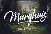 Marqhuis brush font, a Script Font by Qiwbrother Studio (Thumbnail 1 of 7)