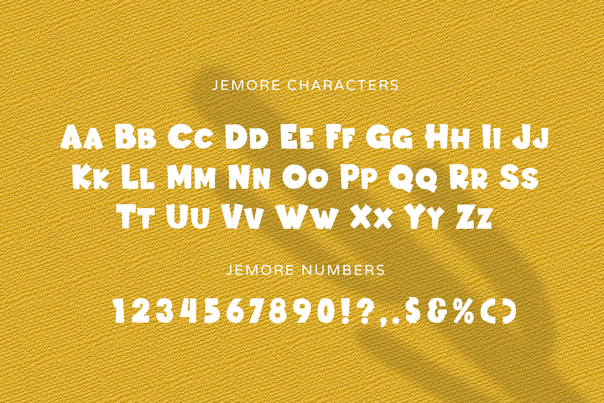 Jemore, a Sans Serif Font by Rahagita Studio (Photo 2 of 8)