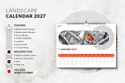 Landscape Calendar 2027 Template, a Stationery Template by MstArtwork (Thumbnail 2 of 7)