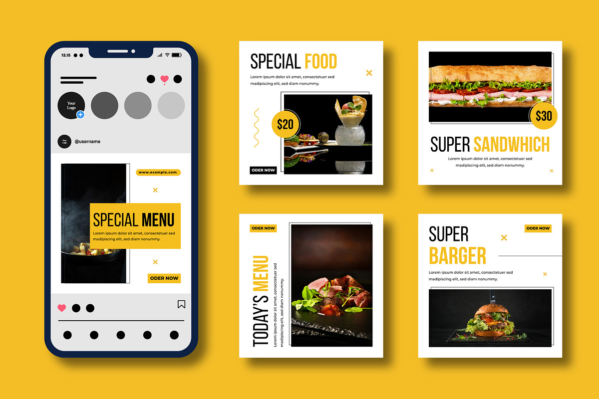 Food Promotions Social Media, a Social Media Template by MightyDesign (Photo 2 of 8)