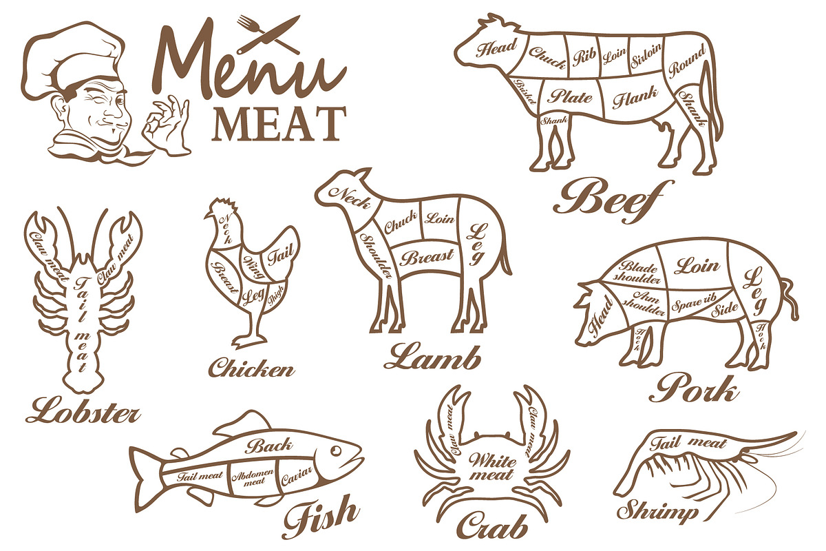 Meat menu, a Graphic by Tomass2015