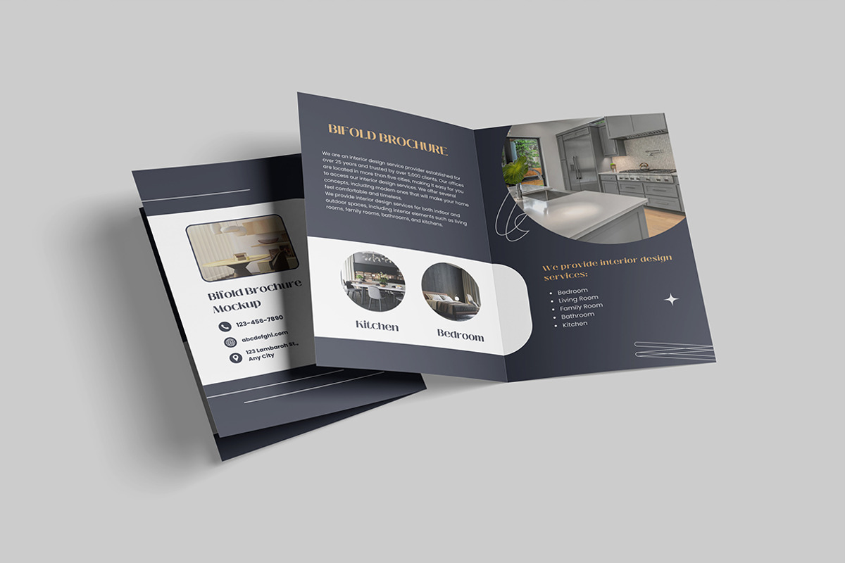 High Quality Bifold Brochure Mockup, a Mockup by DxSLEX (Photo 3 of 5)