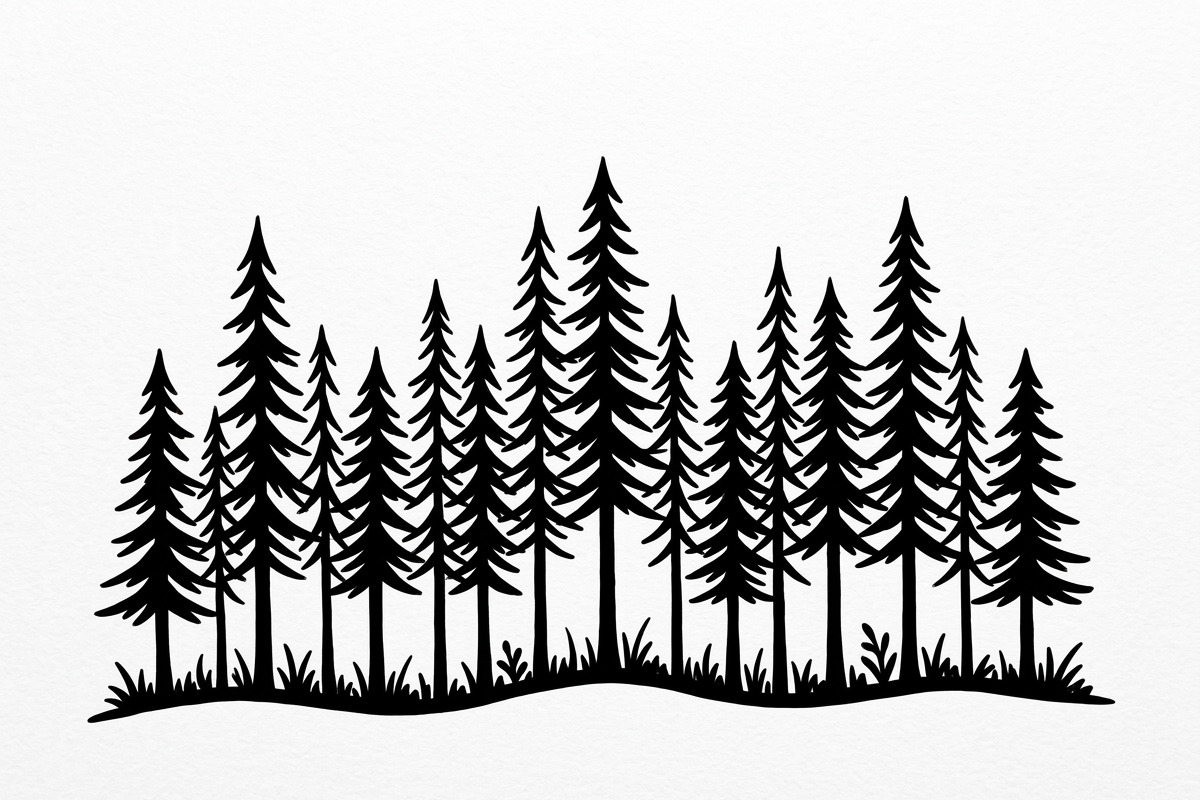 Majestic Pine Trees SVG, a Finance Illustration by Amazin_art (Photo 11 of 32)