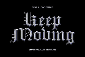 Chrome Text & Logo Effect, a Brushes & More by Design Squad