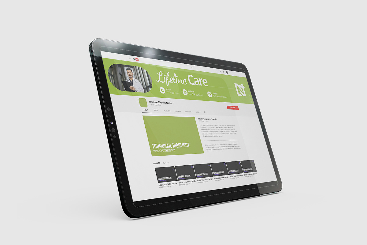 Lifeline Care - Youtube Banner, a Social Media Template by Esensifiksi.studio (Photo 2 of 3)