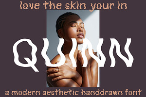 Quinn an aesthetic handlettered font