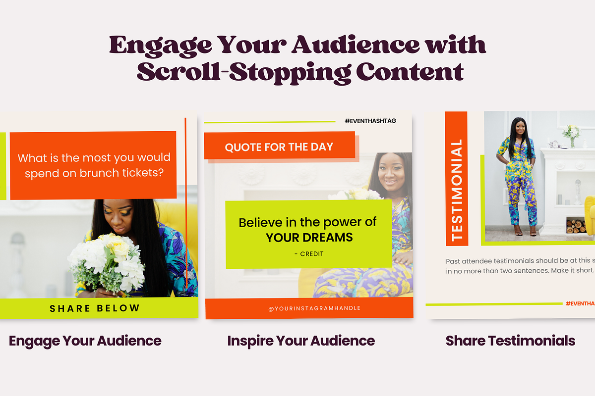 Instagram Event Promo Template, a Social Media Template by Templates by Carey (Photo 5 of 9)