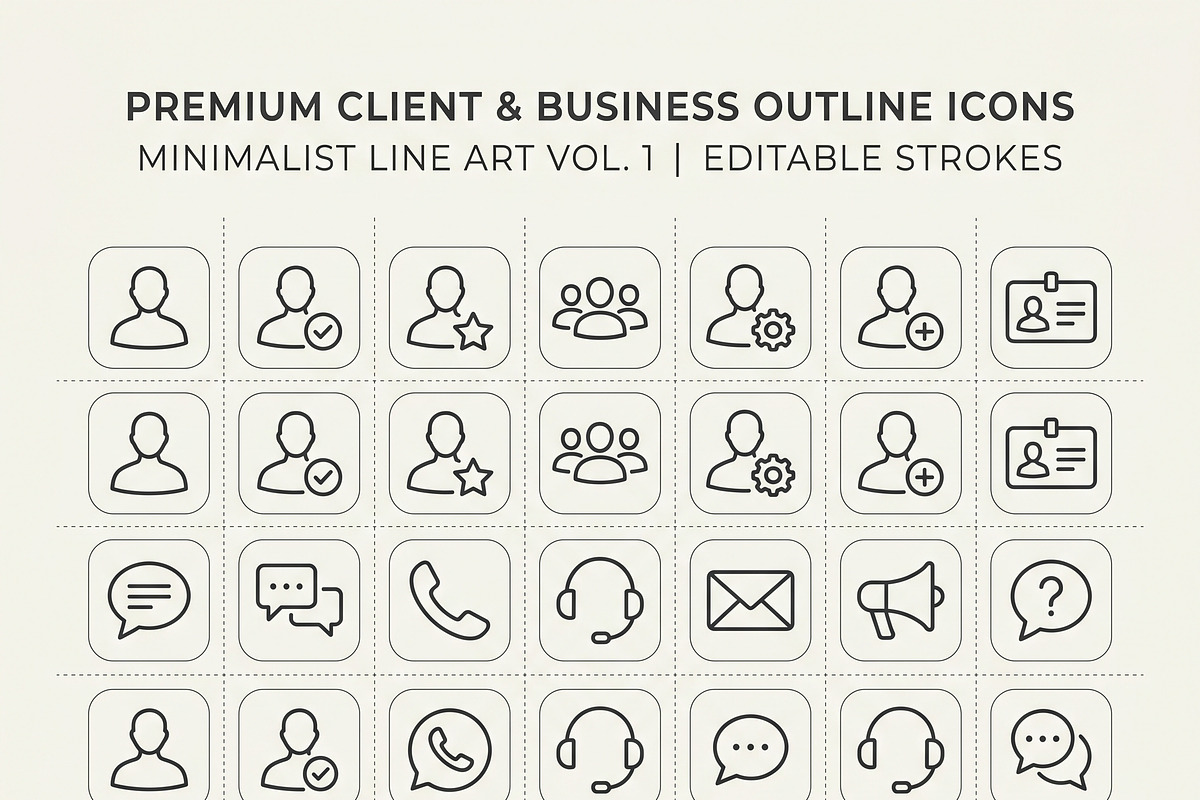 Bundles Remote Outline Icons, an Outline Icon by adenpinkstore (Photo 18 of 18)