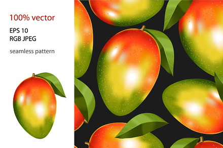 Mango vector pattern