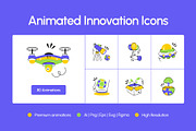 Animated Innovation Icons, an Outline Icon by Creative Stall (Thumbnail 1 of 3)