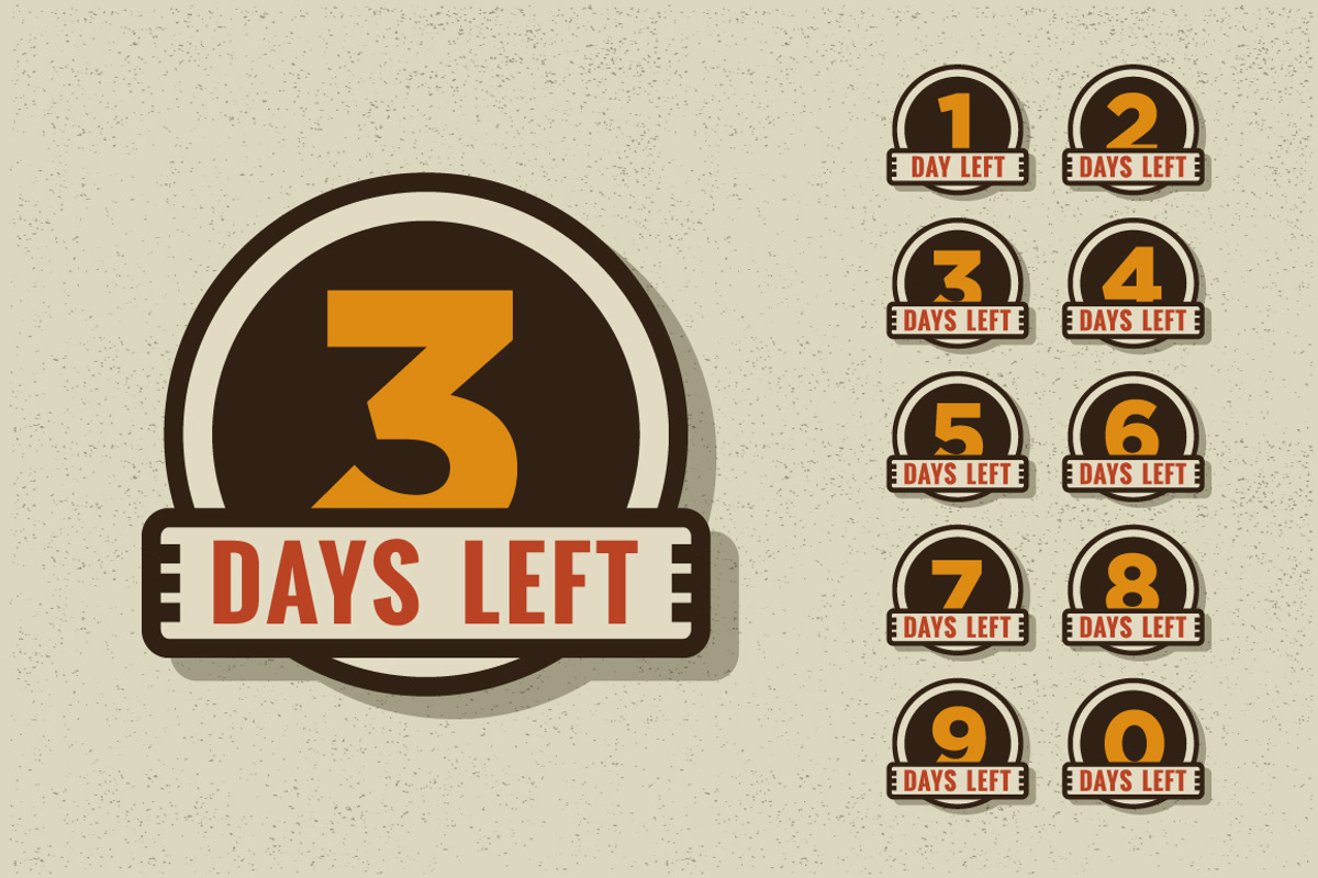 Number of Days Left To Go Badges or, a Graphic by Orange Graphics (Photo 2 of 4)