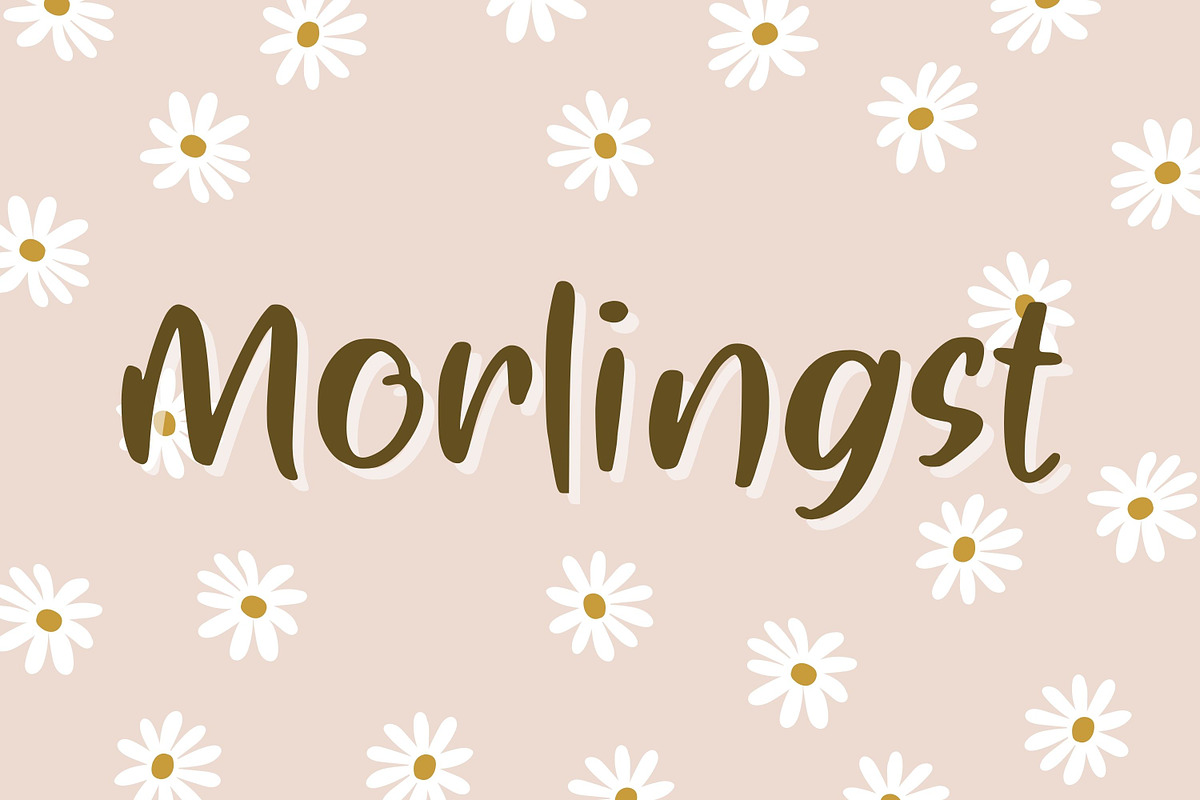 Morlingst, a Handwritten Font by Aisyah (Photo 1 of 4)