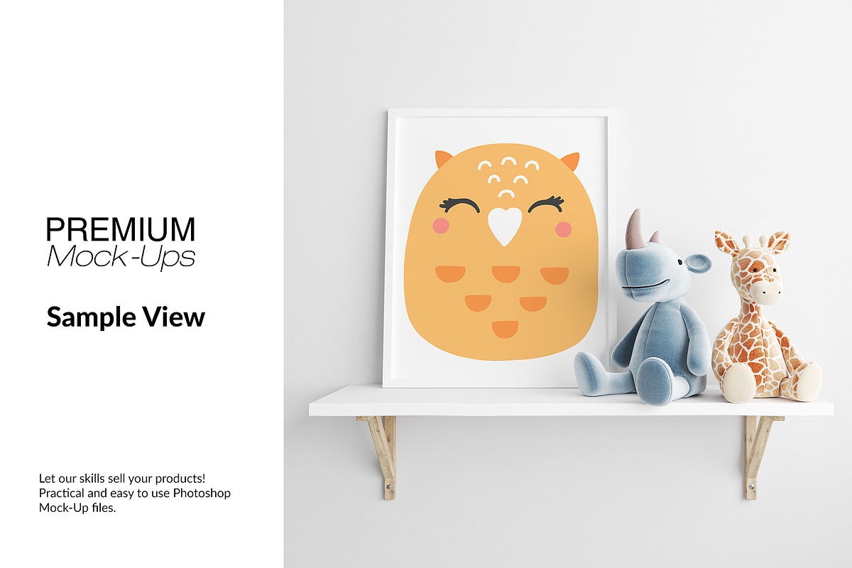 Nursery Wall & Frame Mockups, a Product Mockup by mock-ups (Photo 9 of 12)