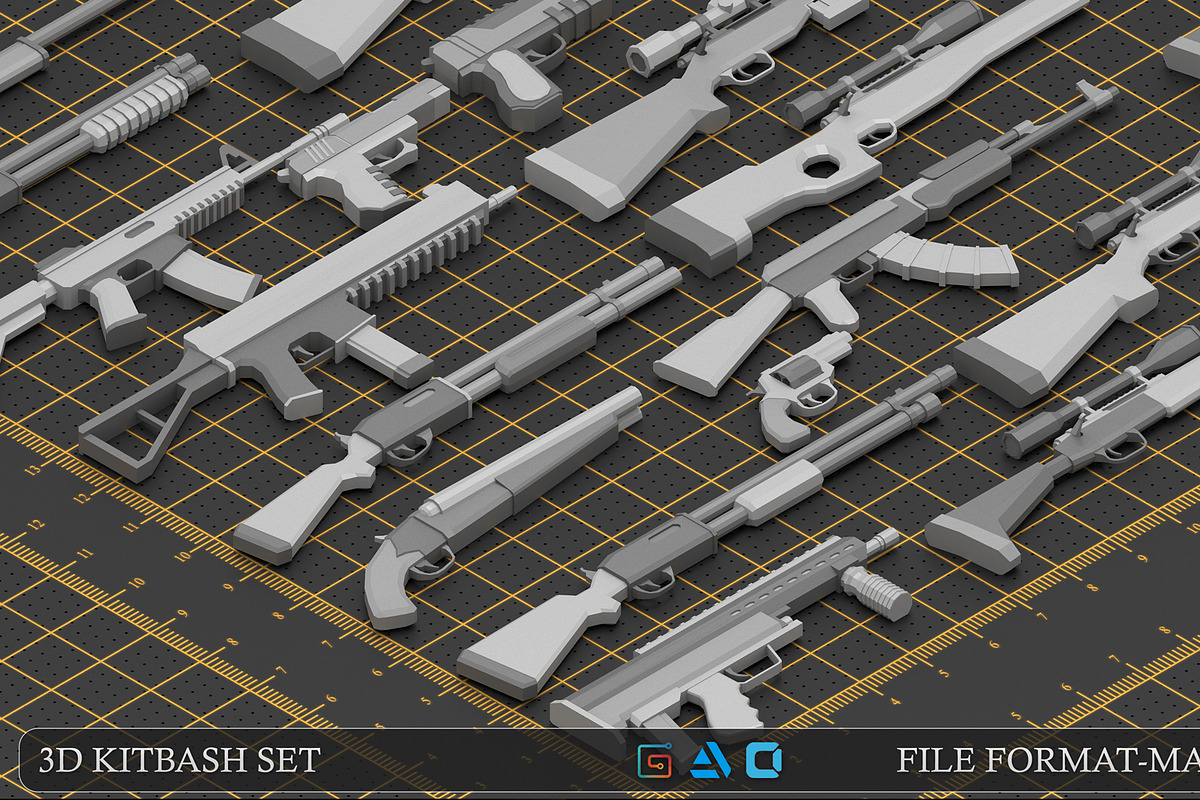 Mega pack weapon kitbash, an Object 3D Model by MohamedHussien1 (Photo 6 of 8)