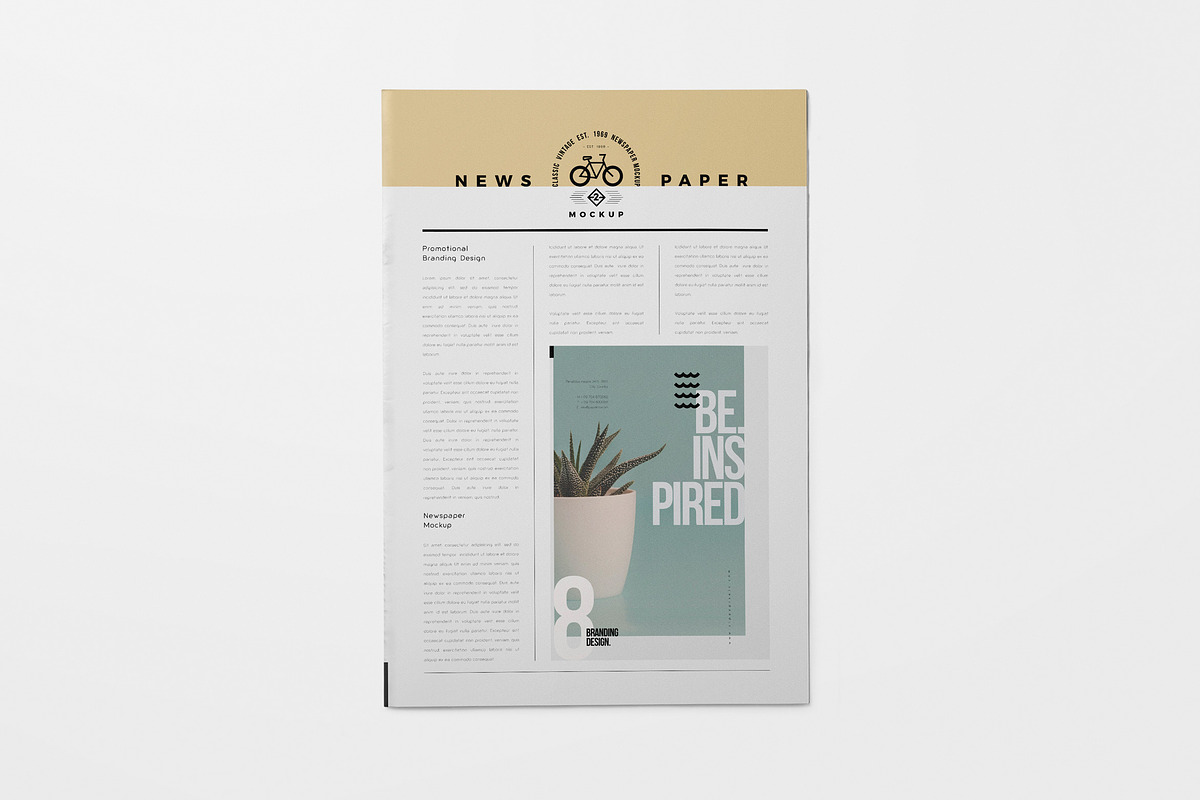 Tabloid Newspaper Mockups, an Advertising Mockup by GfxFoundry (Photo 1 of 7)